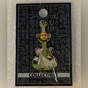 Hard Rock Cafe Tromso Norway Arctic Cathedral Aurora Core City Guitar Pin NWT